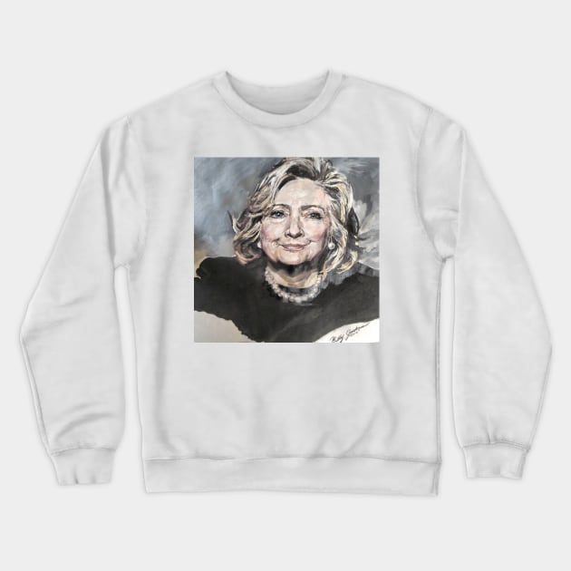 Hillary Rodham Clinton Official White House Portrait Crewneck Sweatshirt by billyhjackson86